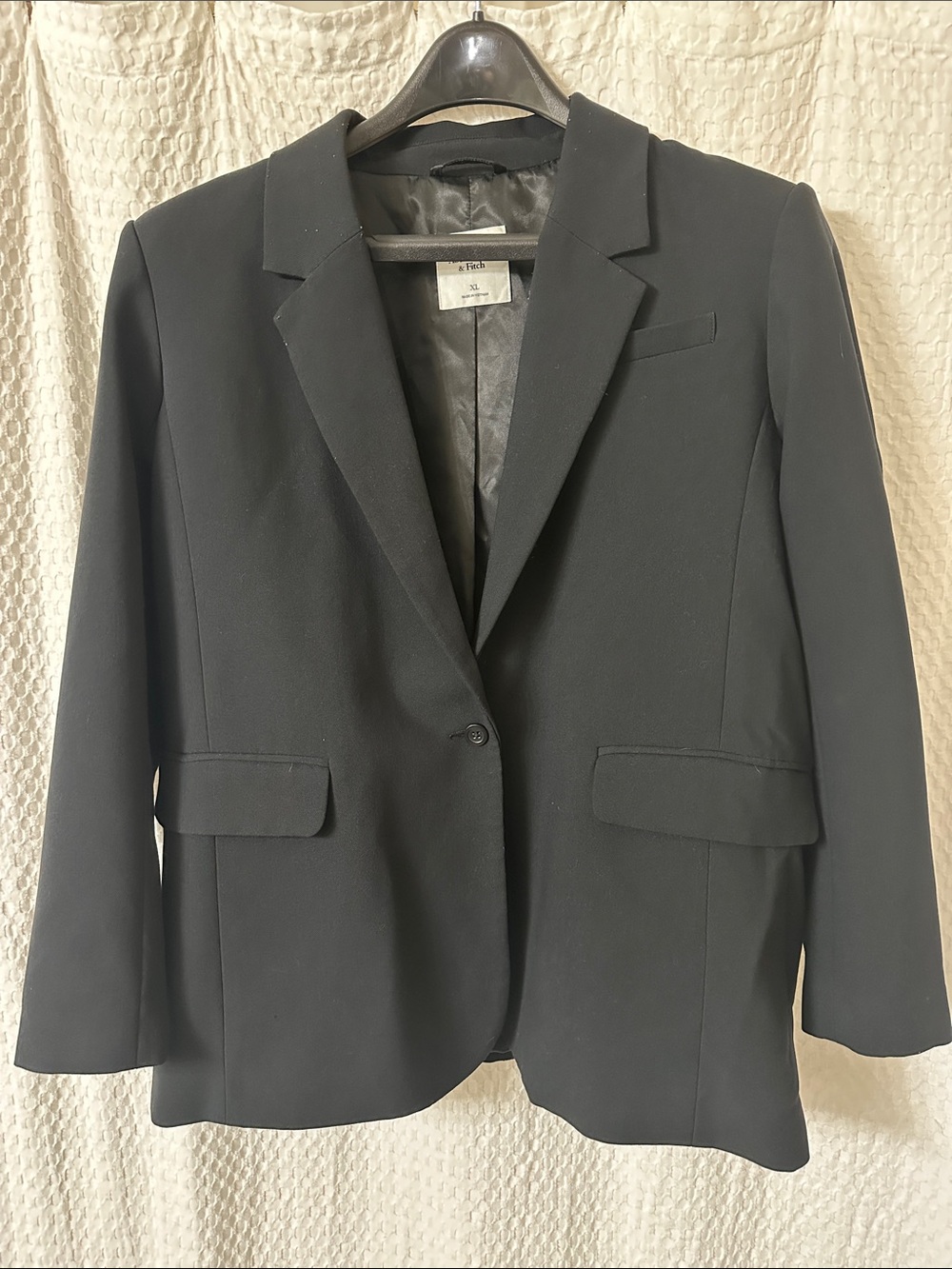 Abercrombie & Fitch Women's Black Single-Button Blazer